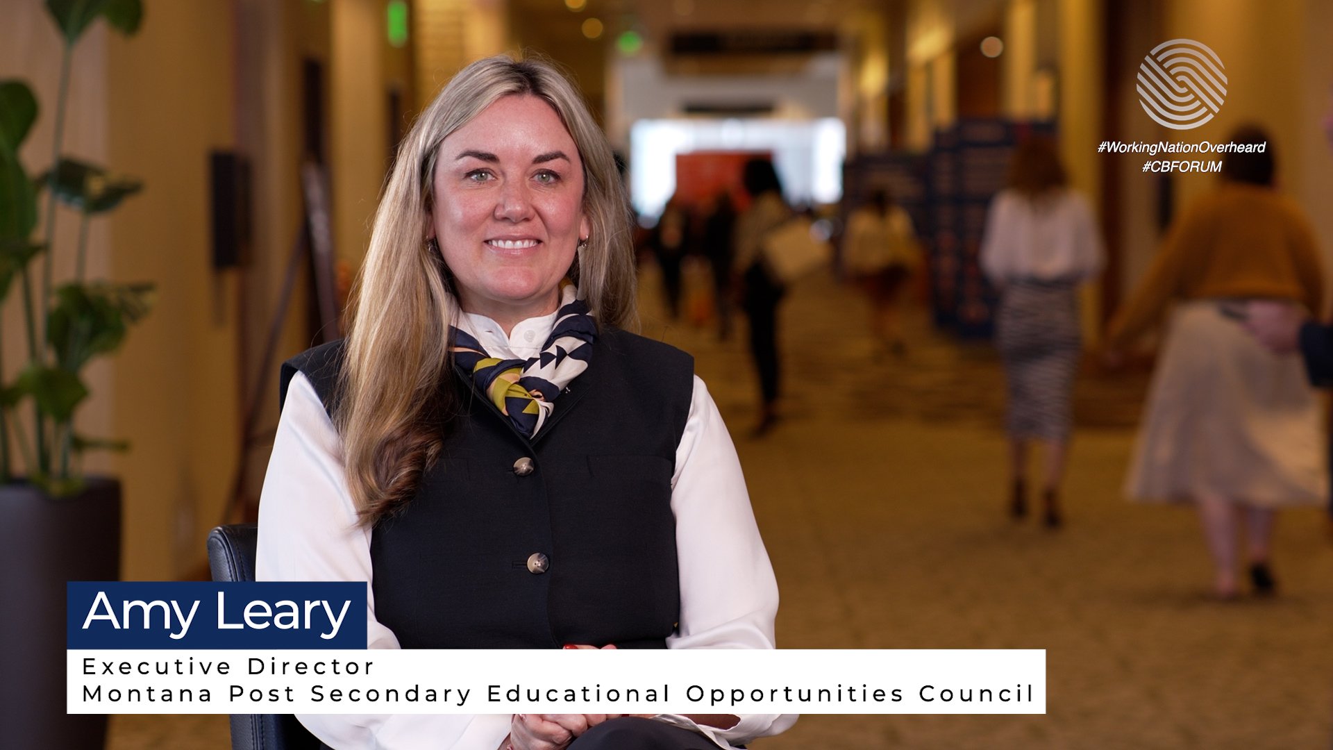 Amy Leary, Montana Postsecondary Education Opportunities Council, sits down with WorkingNation Overheard at College Board Forum to discuss career options for rural K-12 students