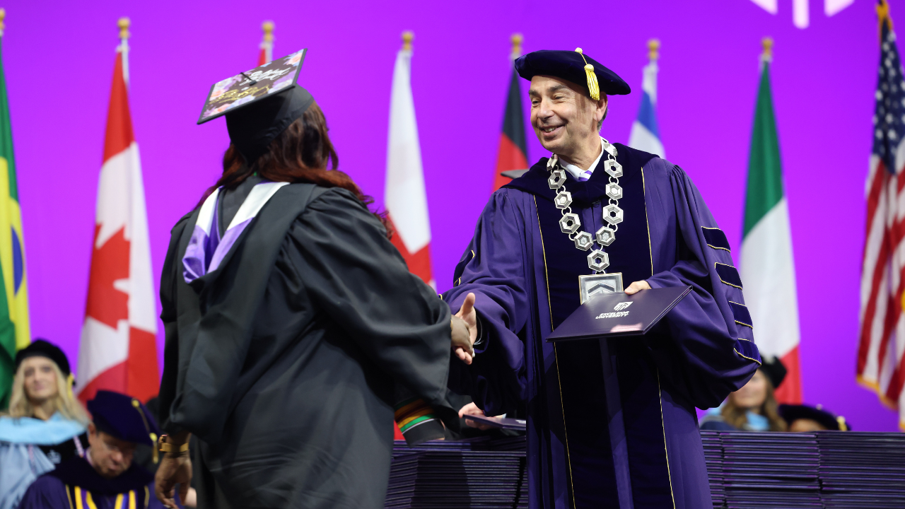 President Schejbal at Commencement 2023 (Excelsior University)