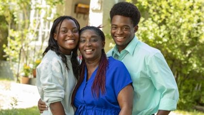 Climb Wyoming graduate Josetta Gabbidon and children