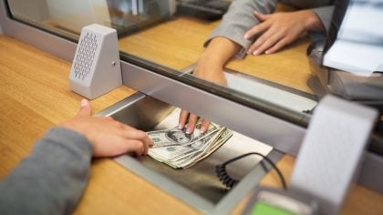 bank teller transaction